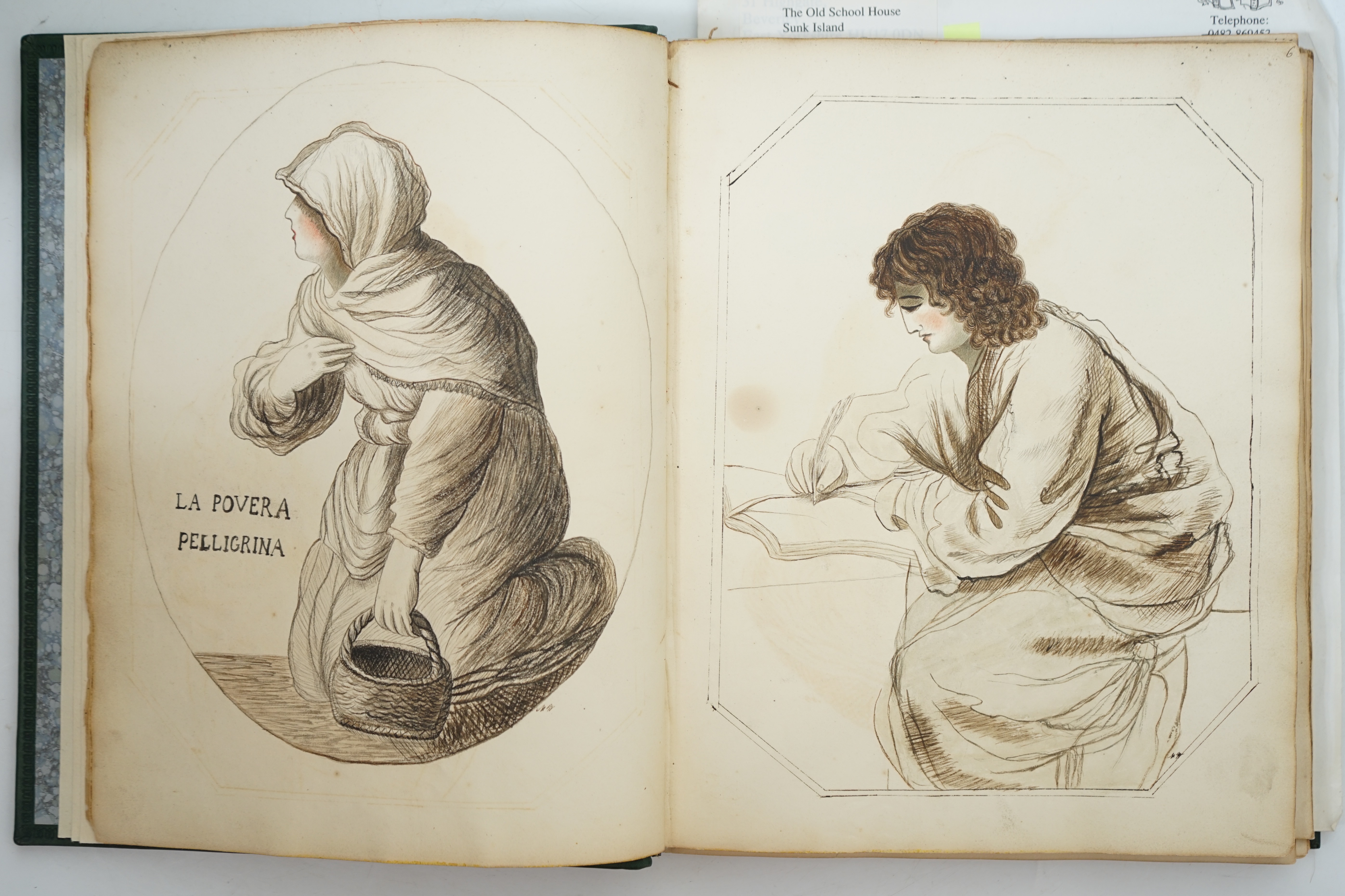 Commonplace book of verse, watercolours and sketches compiled by Mary Watson and her sister Eliza Watson of Farnsfield in Nottinghamshire, 1802-1820, subsequently augmented by William A Ross, 1850-1852